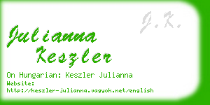 julianna keszler business card